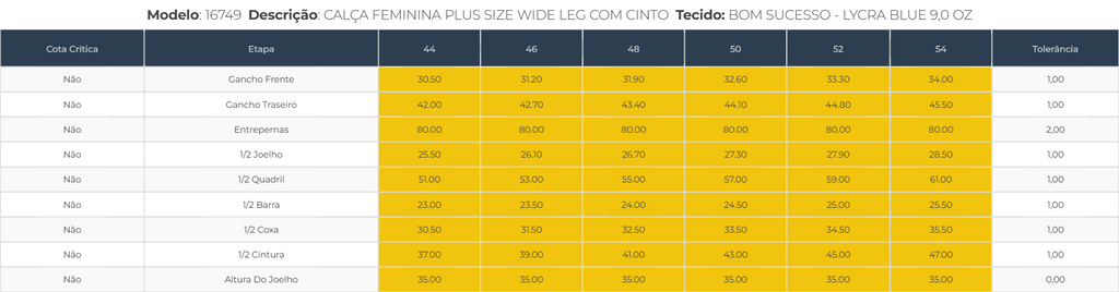 Calça Feminina Plus Size Wide Leg Básica com Cinto