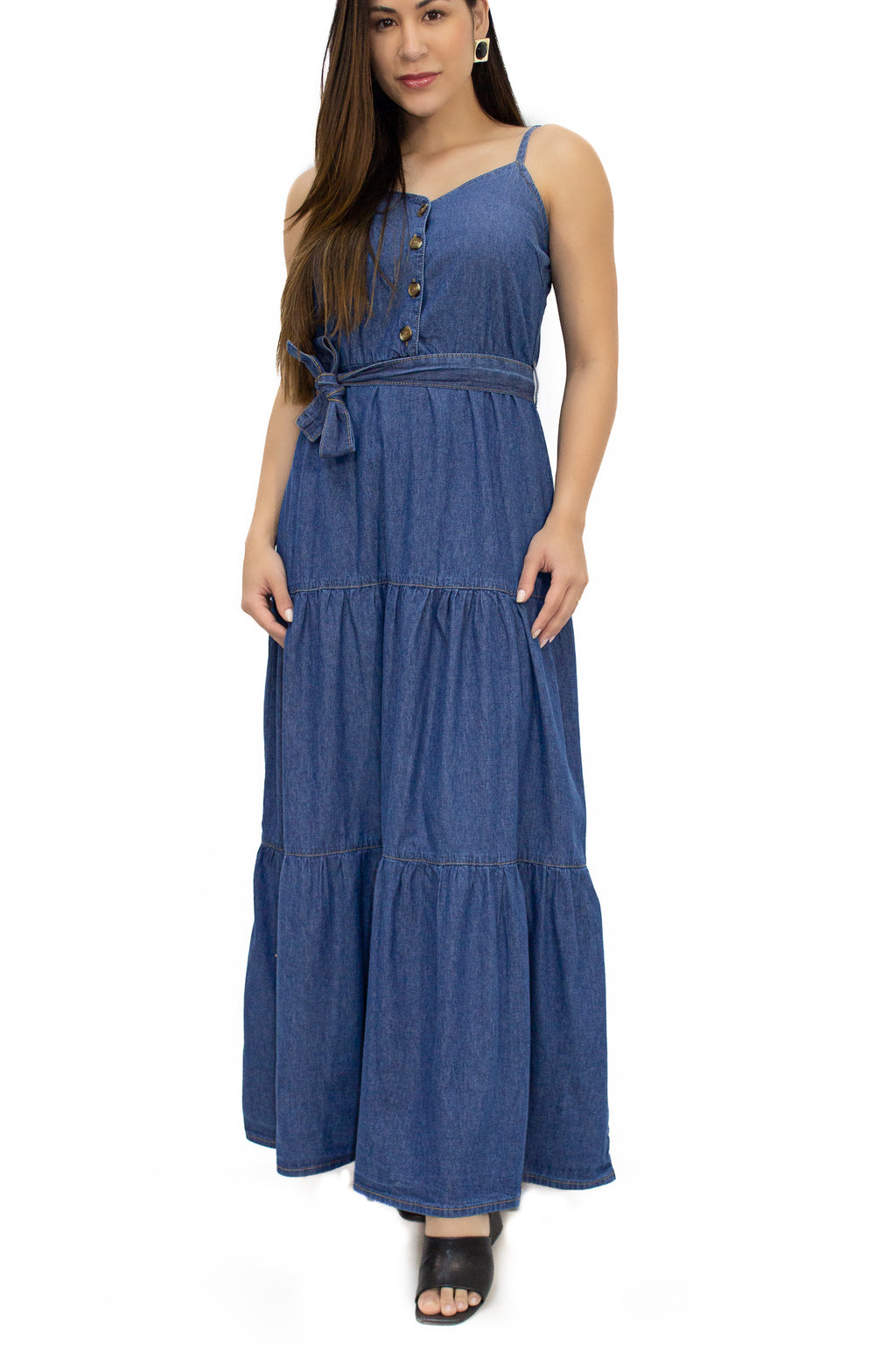 Vestido Longo Marias com Cinto