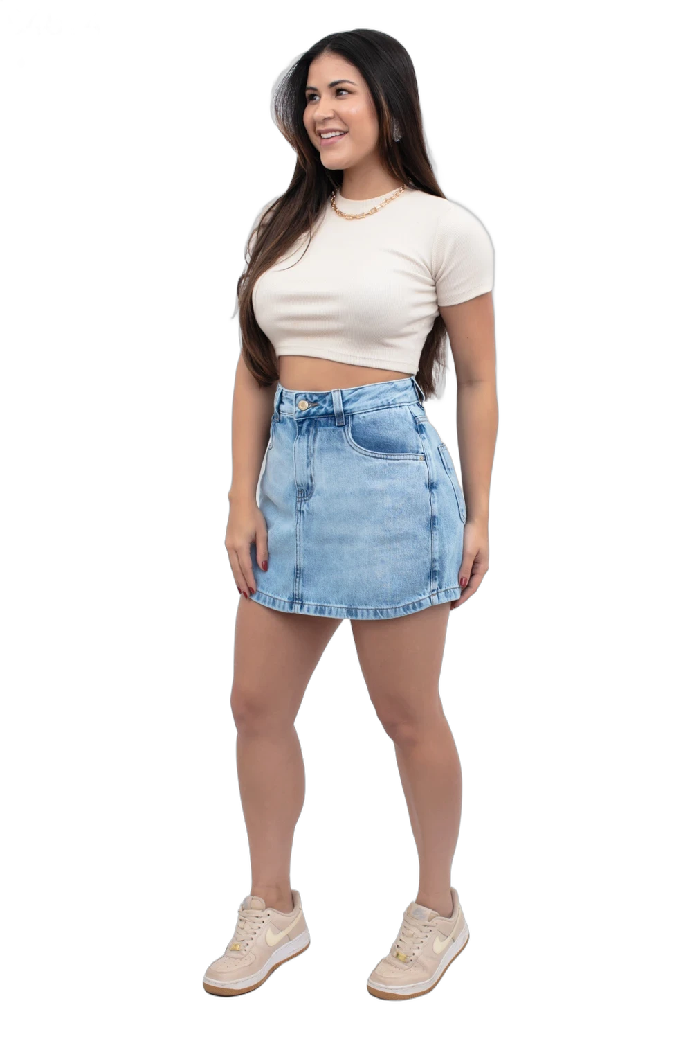 Short Saia Jeans Curto CAMBOS JEANS