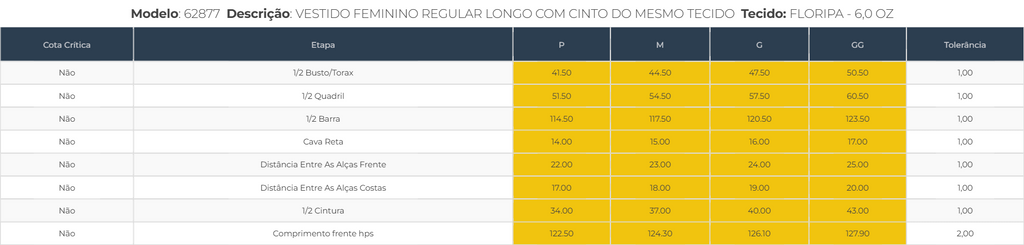 Vestido Sarja Longo com Cinto