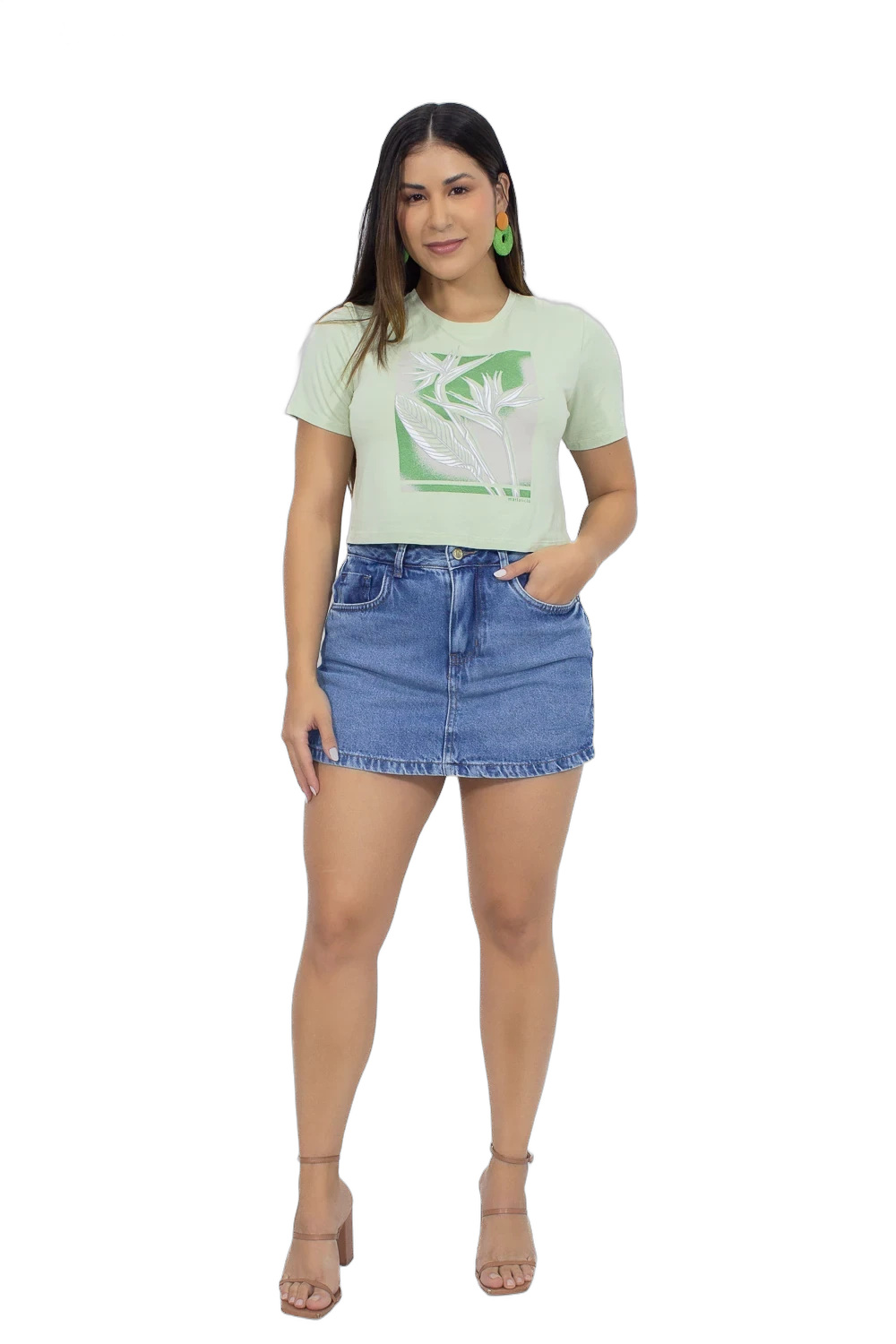 Short Saia Jeans Curto CAMBOS JEANS