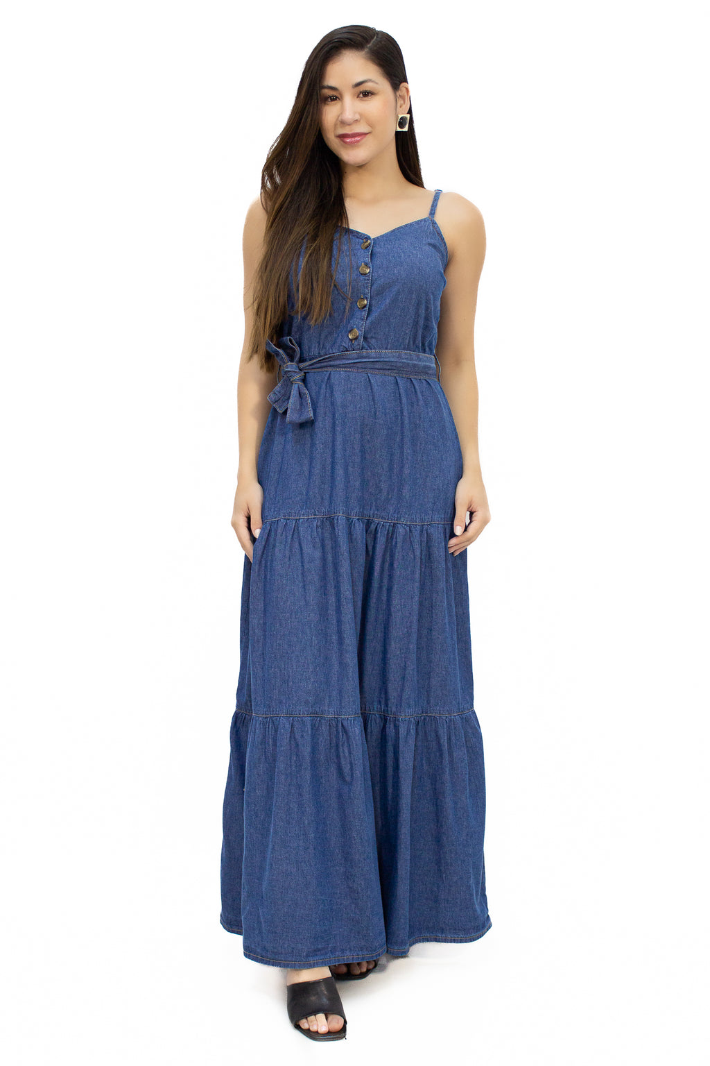 Vestido Longo Marias com Cinto