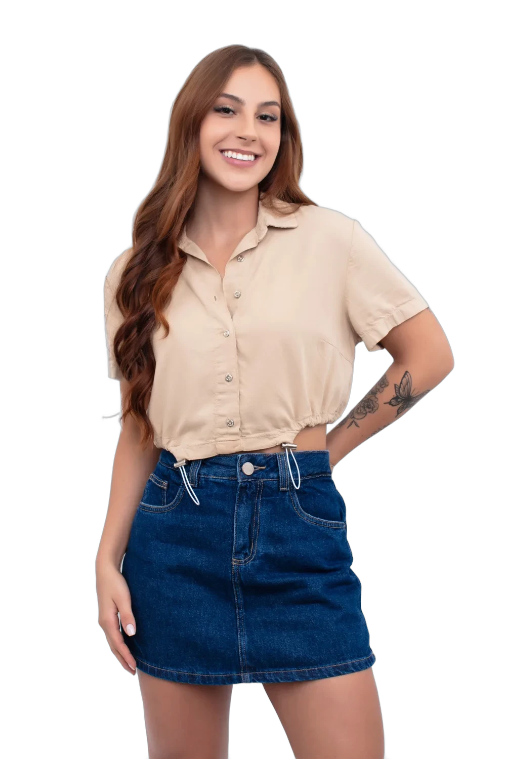 Short Saia Jeans Curto CAMBOS JEANS