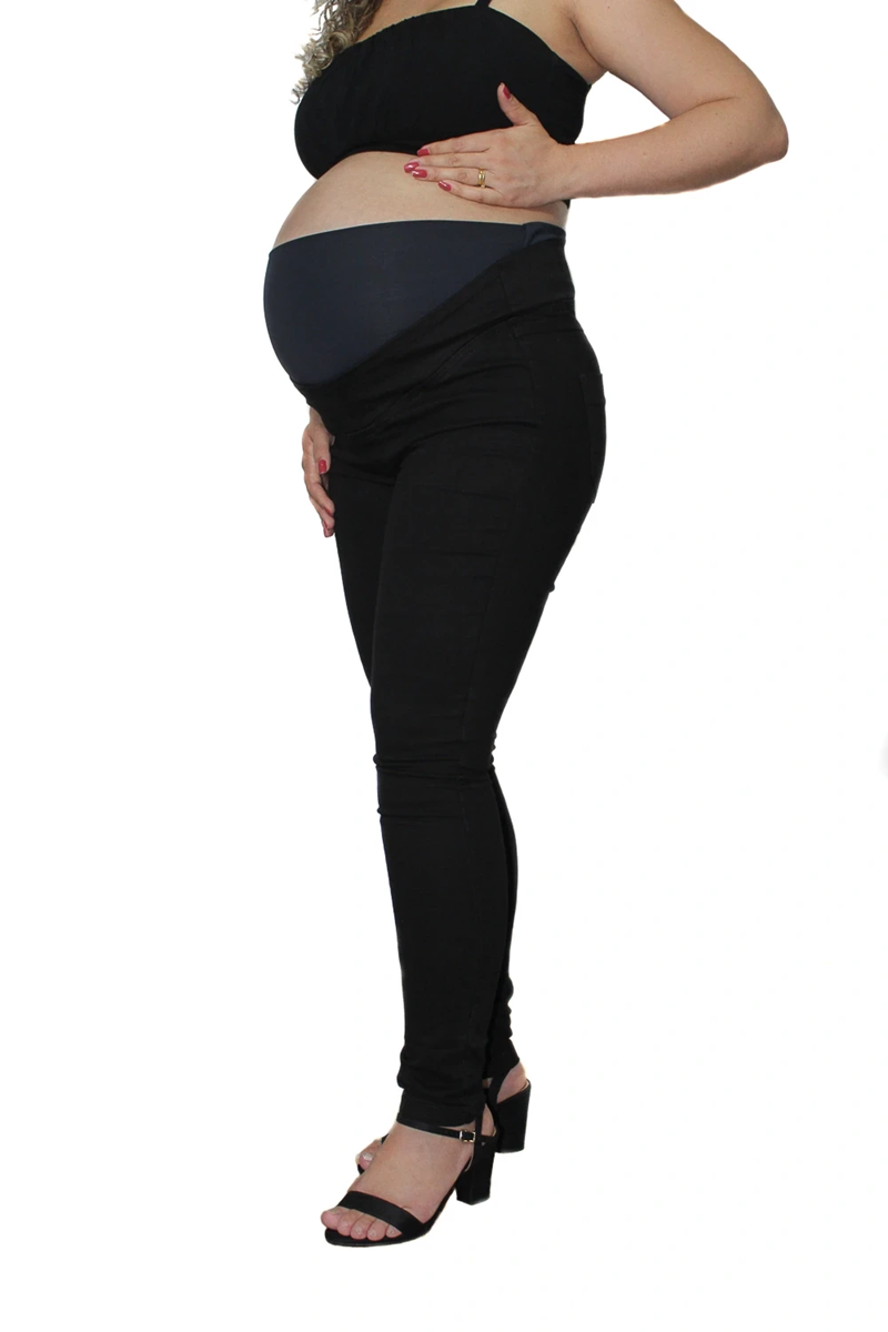 CALÇA FEMININA SUPER SKINNY CROPPED GESTANTE CONFORTÁVEL