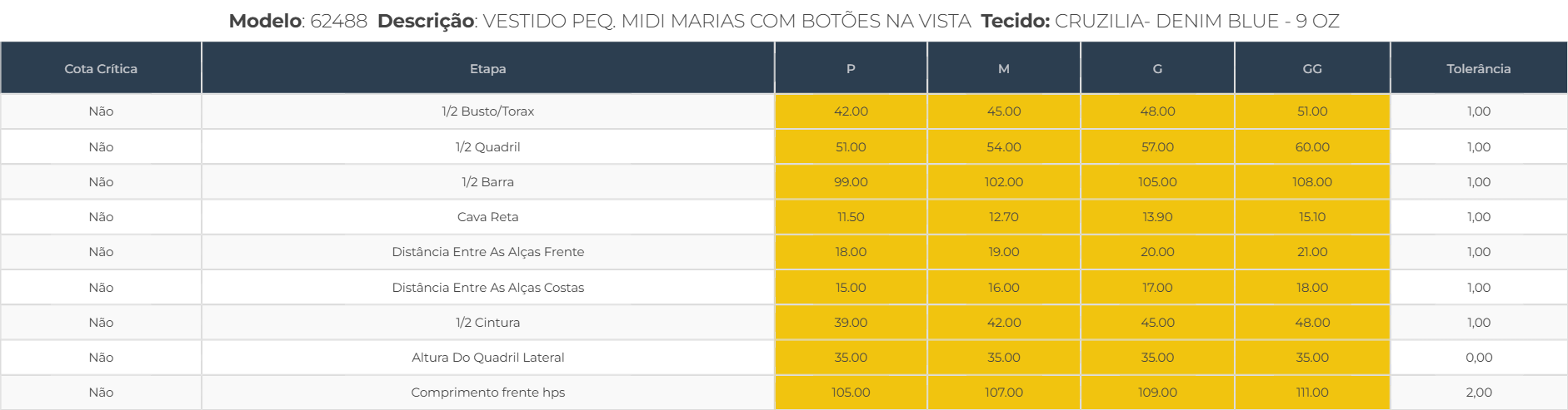 Vestido Jeans Midi Com Botões Frontais