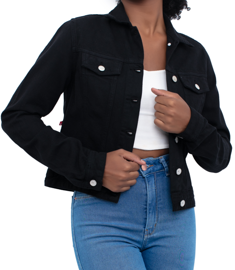 Jaqueta Feminina Tradicional Com Bolso Fake  Cambos