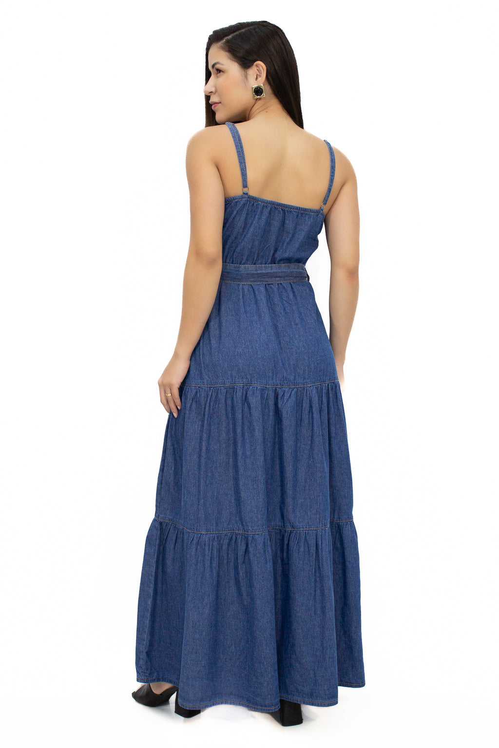 Vestido Longo Marias com Cinto