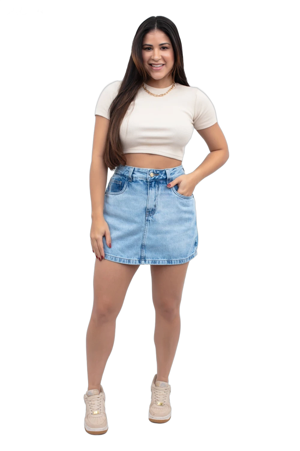 Short Saia Jeans Curto CAMBOS JEANS