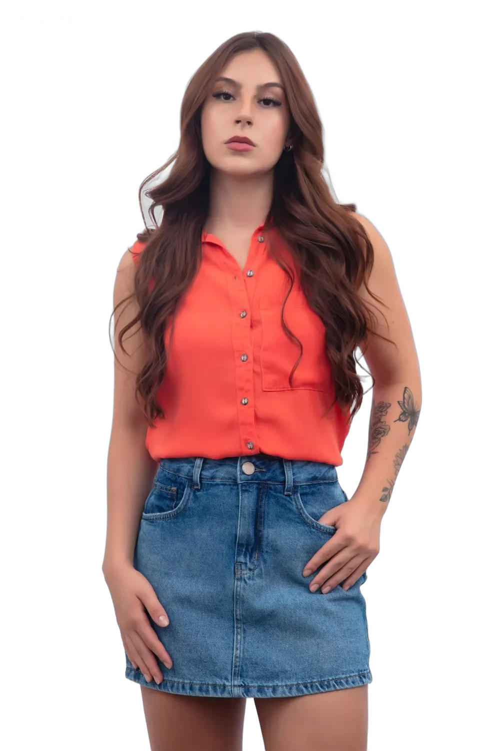 Short Saia Jeans Curto CAMBOS JEANS